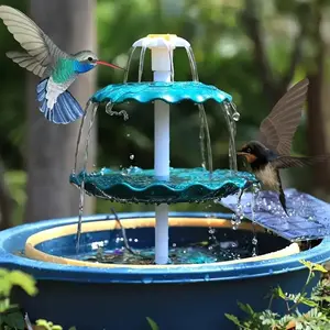 3.5W Energy-Efficient Solar Bird Bath Fountain, 3-Layer Detachable Design with Water Circulation System for Bird-Friendly Garden Landscaping