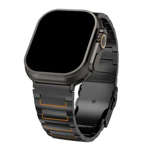 Titanium Alloy Luxury Bracelet for Apple Watch Series 8 7 6 10 9 Stylish Band for IWatch Ultra2/1 49mm 45mm 44mm 46mm Sports Men Strap Se 4 5 Businesse Smartwatch Strap Smart Watch Straps