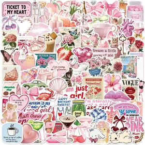 200 Cartoon Inspirational Aesthetic Girl Graffiti Stickers, Waterproof Luggage Guitar Stickers, Printed Design, No Ca Prop 65