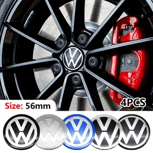 Volkswagen Car Wheel Center Cap Sticker, Metal Emblem Decal, Automotive HUB Decoration, Vehicle Rim Modification Accessory, Car Decals
