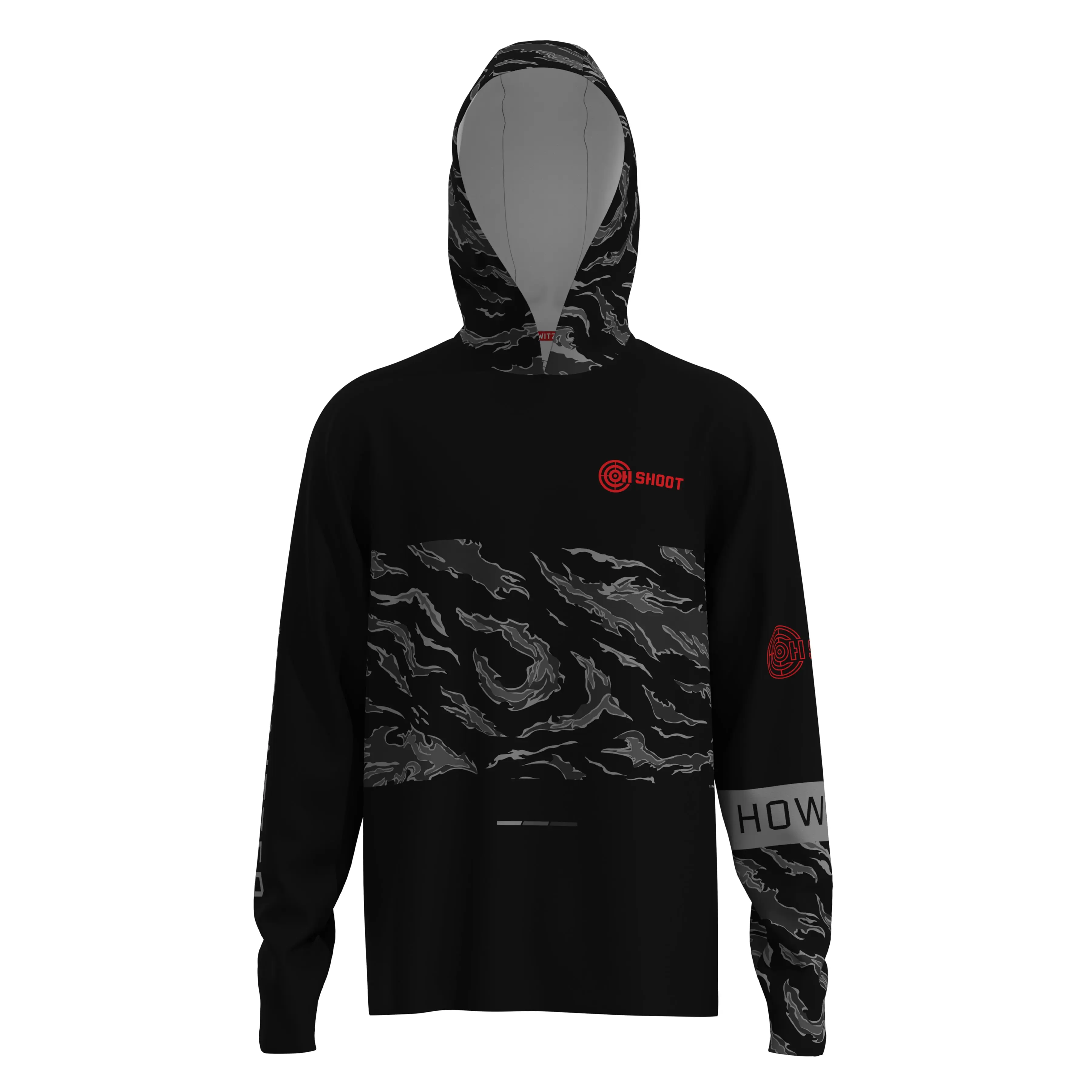 Men's Casual Long-Sleeve Performance Pullover Hoodie - Lightweight 4-Way Stretch Micro-Mesh Fabric, UPF Sun Protection, Quick Dry, Wrinkle-Free, Flat Lay Hood, Tagless Neck, Breathable Menswear Top