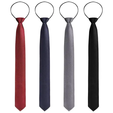 4Pcs/Set Zipper Ties for Men,Adjustable Men's Neckties Zip on Tie for Zipper,Skinny Necktie Clip on Slim Tie,Ideal for Formal,Professional or Casual Occasions,Halloween Christmas Party Fathersdaygift,Hand Tools Kits