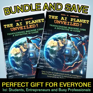 2-Pack Book Bundle,  THE AI PLANET UNVEILED Bundle - Transcending Machine Code & Definitive AI Guide - Perfect Gift for Students Entrepreneurs & Busy Professionals