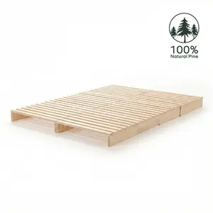 Natural Solid Wood Modular Bed Frame – Build Your Own Sleep System (4 Modules per Set)