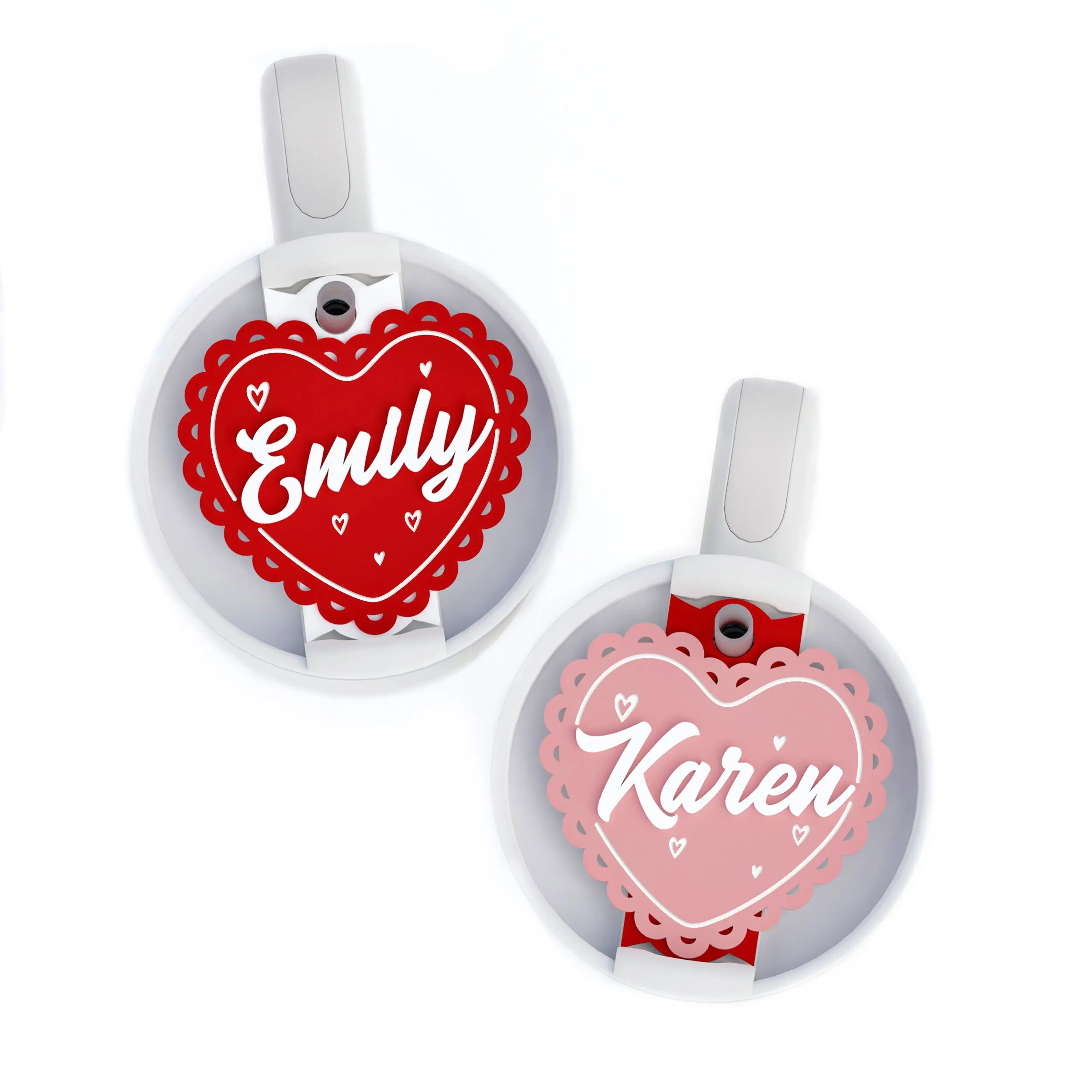Personalized Valentine's Day Heart Stanley Tumbler Tag