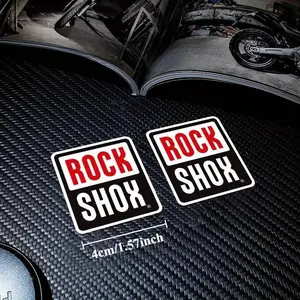 Pack of 2, Rockshox Bike Sticker, Highway Mountain Bike Shock Absorber Fork Frame Shock Absorption Decal