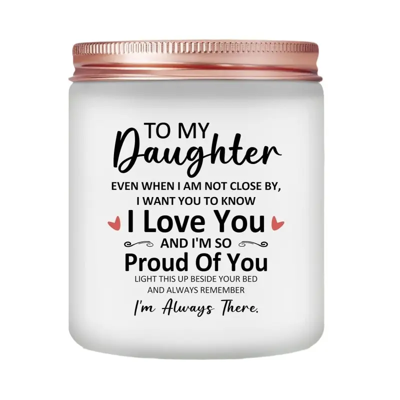 Maybeone Daughter Gifts from Mom Dad - Christmas Valentines Day Mothers Day Birthday Gifts for Daughters -Lavender Floral Scented Candle - Relaxing Pressure Aromatherapy Candles