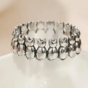 Unisex Cat Index Finger Ring - Adjustable, Open, Creative, Retro, Unique Sports & Outdoor Protective Gear Accessory