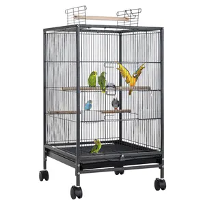 Bird Cage Large Wrought Iron Parrot Cage for Cockatiel,Conure,Lovebird,Parakeets for Indoor Outdoor,Home