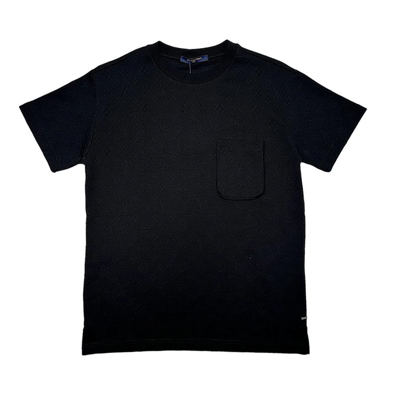 Louis Vuitton Signature 3D Pocket Monogram Short Sleeve Tee Shirt Black