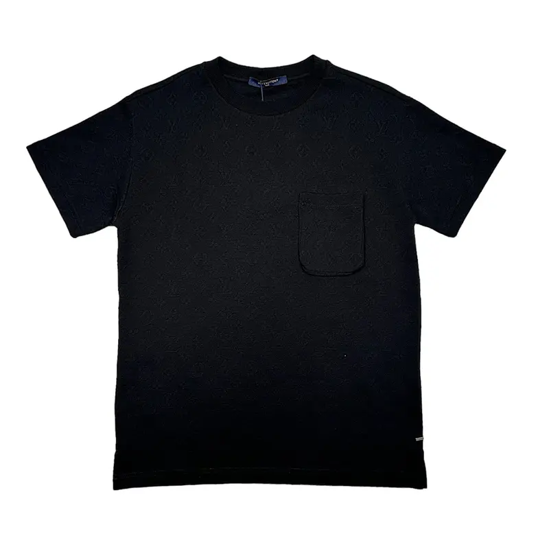 Louis Vuitton Signature 3D Pocket Monogram Short Sleeve Tee Shirt Black