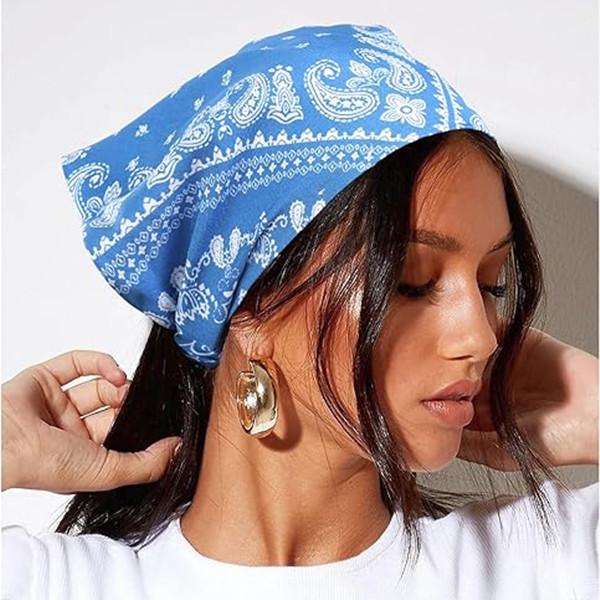 3PCS/Set Chic Style Floral Printed Elastic Hair Scarf Headband Chiffon Head Kerchief Headband Flower Hair Scarves Hair Clips Hair Bandanas Decoration