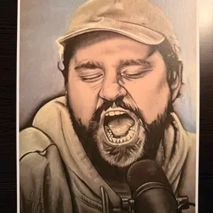 Art print of Frank Alvarez from The Basement Yard Podcast