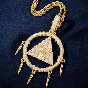 Hip Hop Dreamcatcher Pendant Necklace | Iced Out Zircon Copper Jewelry | Trendy Street Style Accessory