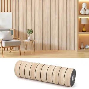 Thick Peel and Stick Slat Wall Panel Self-Adhesive   Grain Wallpaper Sticker Soundproof  Resistant for Wall Ceiling (118"x15.75")