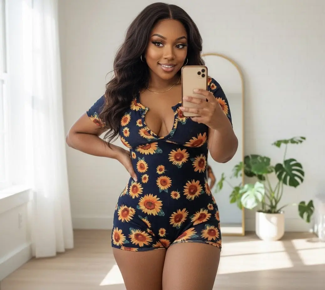 Black Sunflower Romper