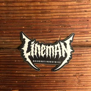 Lineman Journeyman Union Hardhat Sticker Text Black and White Perfect Gift for Linemen Reflects Dedication Respect Unique Design