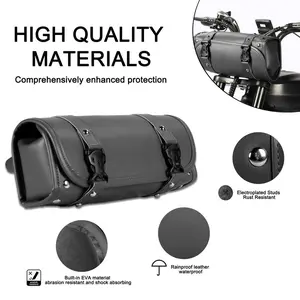 Movcan Waterproof Electric Bike Rear Rack Bag – Leather, Wear-Resistant Bicycle Trunk Bag for E-Bikes, Motorcycles & Mountain Bikes
