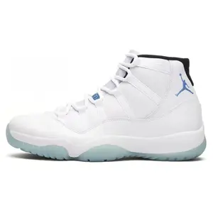 Jordan Air Jordan 11 Legend Blue Retro High-Top Basketball Shoes for Men White Upper Blue Accents Comfortable Durable Breathable Daily Wear