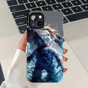 Halloween Chucky Horror Movie Graphic Mobile iPhone Case, Impact - Resistant PBT+TPU Dual - Layer Protective Cover, Works with iPhone 16/15/14/13/12/11 Pro Max/Plus