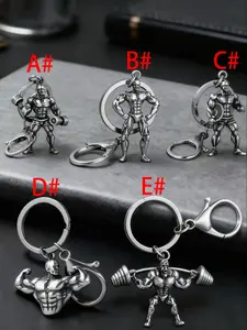 Alloy Weightlifting Dumbbell Stylish Keychain, Muscle Fitness Design, Motivational Gift for Men & Women, Ideal for Sports, Weight Loss, Gym Gifts
