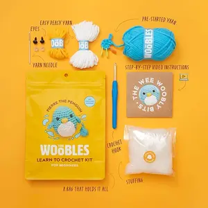 Fun Beginner Crochet Set with Cute Animal Designs All in One Knitting Kit Great for Party Gifts and Crafts