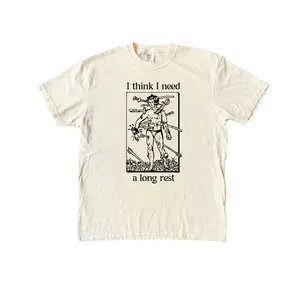 Funny I Need a Long Rest Comfort Colors Shirt - Funny DND Dungeons and Dragons Tshirt, Meme Medieval Graphic Tee