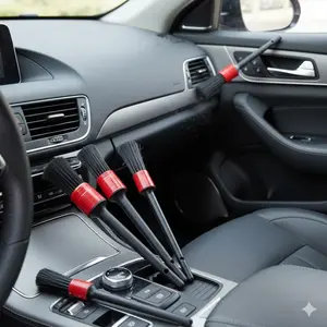 Ultimate Air Vent Cleaner: Detachable Dual-Mode Microfiber Dusting Tool for Car & Home Use, Car Detailing Tools. Safe Anti-Static System, Deep Crevice Cleaning, Flexible for Various Vents, Durable and Washable Professional Dust Removal Kit.