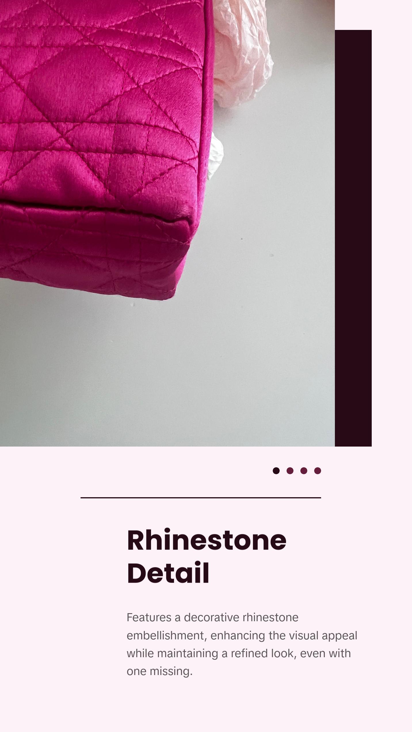 Pre-owned Dior Satin Tote Bags Pink Mini Tote Bag Very Good Condition with Minor Wear