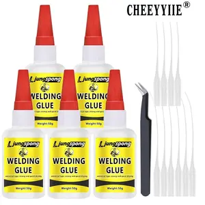5pcs Welding High Strength Oily Glue, Super Adhesive Glue, Soldering Flux Strong Glue, Clear Glue, Craft Glue For Plastic, Wood, Ceramics, Metal, 50ml Soldering Agent