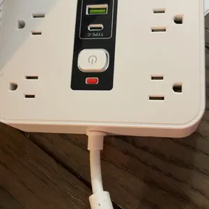 16-in-1 Surge Protector Power Strip With 12 AC Outlets (3-Side Access) & 4 USB Ports (2 Type-C Fast Charging) ,Compact Portable Design For PortablePower/Home/Office/Travel/Dorm - Overload & Space-Saving Protection