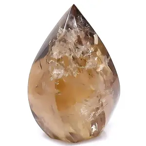 HerMJ Wear Jewelry Rocks™ Smoky Quartz Gemstone - Large High-Grade Specimen Point with Beautiful Clarity & Iron Inclusions - Unique Decor Piece