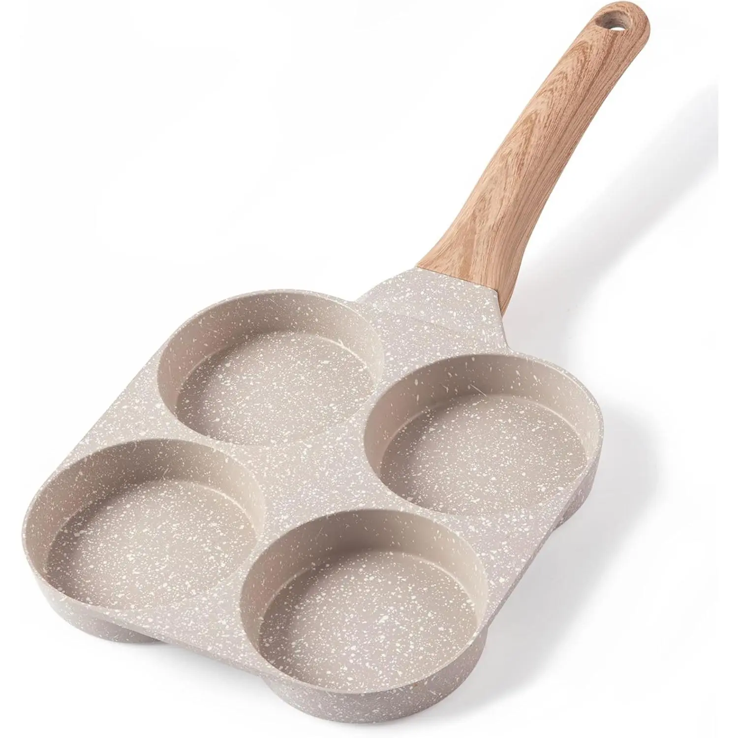 Egg Pan Omelette Pan, 4-Cup Nonstick Granite Omelette Skillet - Pancake Pan and Healthy Egg Cooker Suitable for Gas Stove & Induction Cookware