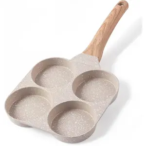 Egg Pan Omelette Pan, 4-Cup Nonstick Granite Omelette Skillet - Pancake Pan and Healthy Egg Cooker Suitable for Gas Stove & Induction Cookware