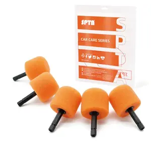 SPTA Mini Polishing Pads Set,5Pcs Orange 5mm Shank Flexible Fhaft Cylinder Polishing Pads Set,Car Detailing Pads For Small Area for Flexible Shaft