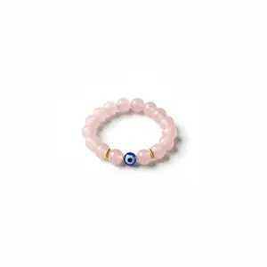 The Love Spell Rose Quartz Evil Eye Ring
