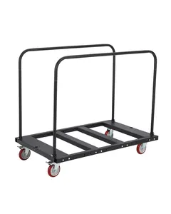 GARVEE Folding Table Cart with 1800 Lbs Capacity, Heavy Duty Metal Frame Panel Cart Featuring 4 Silent Wheels, Ideal for Transporting Wall Panels, Sheetrock, Lumber in Garage, Home, Warehouse