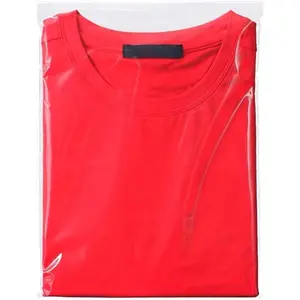 100 count 9 x 12 Inch T-shirt Bags, Clear Apparel Bags, Self-Adhesive Sealing Cellophane Bag for Packaging Clothing