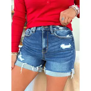Mia Cuffed Hem Denim Shorts