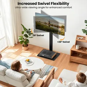 COSTWAY - Height Adjustable Floor TV Stand with AV Shelf for 32-70 Inch TVs