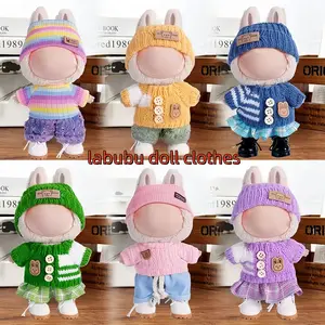 Labubu Doll Set for 15cm to 17cm Dolls, stylish doll clothes, Mini Sweater Design Available in Multiple Colors, Perfect for Christmas and Valentine's Gifts