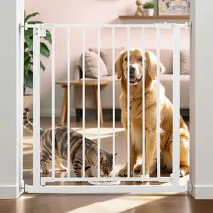 Ultimate Safety Gate 30" Tall - Pressure Mount Baby Gate Adjustable 29.5"-32.2" Wide, Self-Closing Door & Dual Lock System for Top/Bottom of Stairs & Doorways