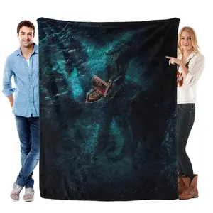 The Odyssey Homer Epic Greek Ship Ocean Voyage Flannel Throw Blanket, Ultra Soft Warm Fuzzy Plush Blanket for Couch Bed Sofa, All Season Cozy, Ideal Gift for Mythology & Literature Fans