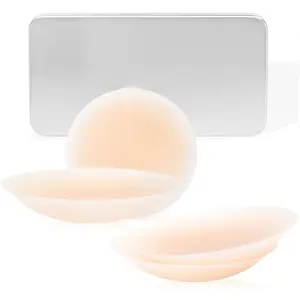 Cakes Nipple Covers 2 Pairs, Ultra-Thin Adhesive Seamless Nipple Pasties for Women Silicone Reusable Breast Petals