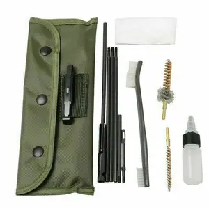 10Pcs .22 22LR .223 556 Rifle Gun Cleaning Kit, Nylon Bore Brush Cleaner Tool Set with Storage Pouch, Universal Firearm Barrel Cleaning Supplies for Hunting Shooting Outdoor Sports