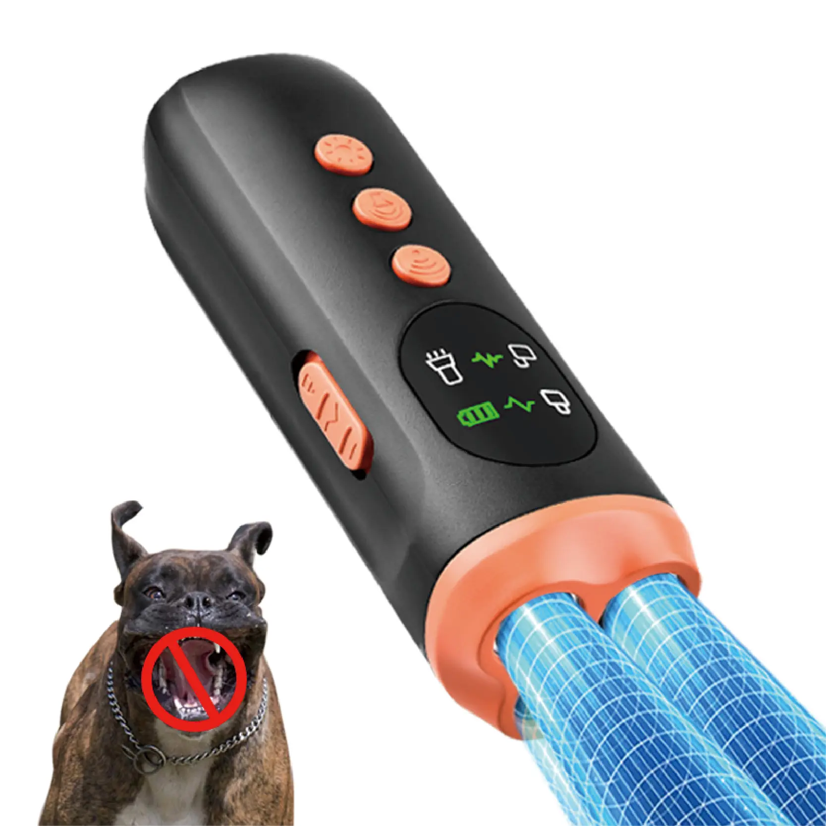 Ultrasonic Dog Bark Deterrent Device - 3X-Power Control, 4 Training Modes, 50Ft Range, Beep Sound, Flashing Light Strobe, LCD Screen for Dog Behavior Correction (Indoor & Outdoor Use)