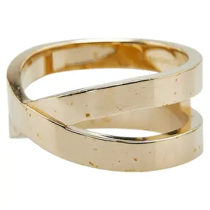 Pre-owned HERMÈS Zinc Alloy Small Leather Goods Ruban Scarf Ring