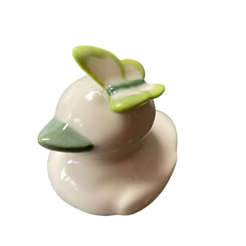 Ceramic Duck, Decorative Tabletop Ornament for Living Room, Cute Handcrafted Animal Figurine