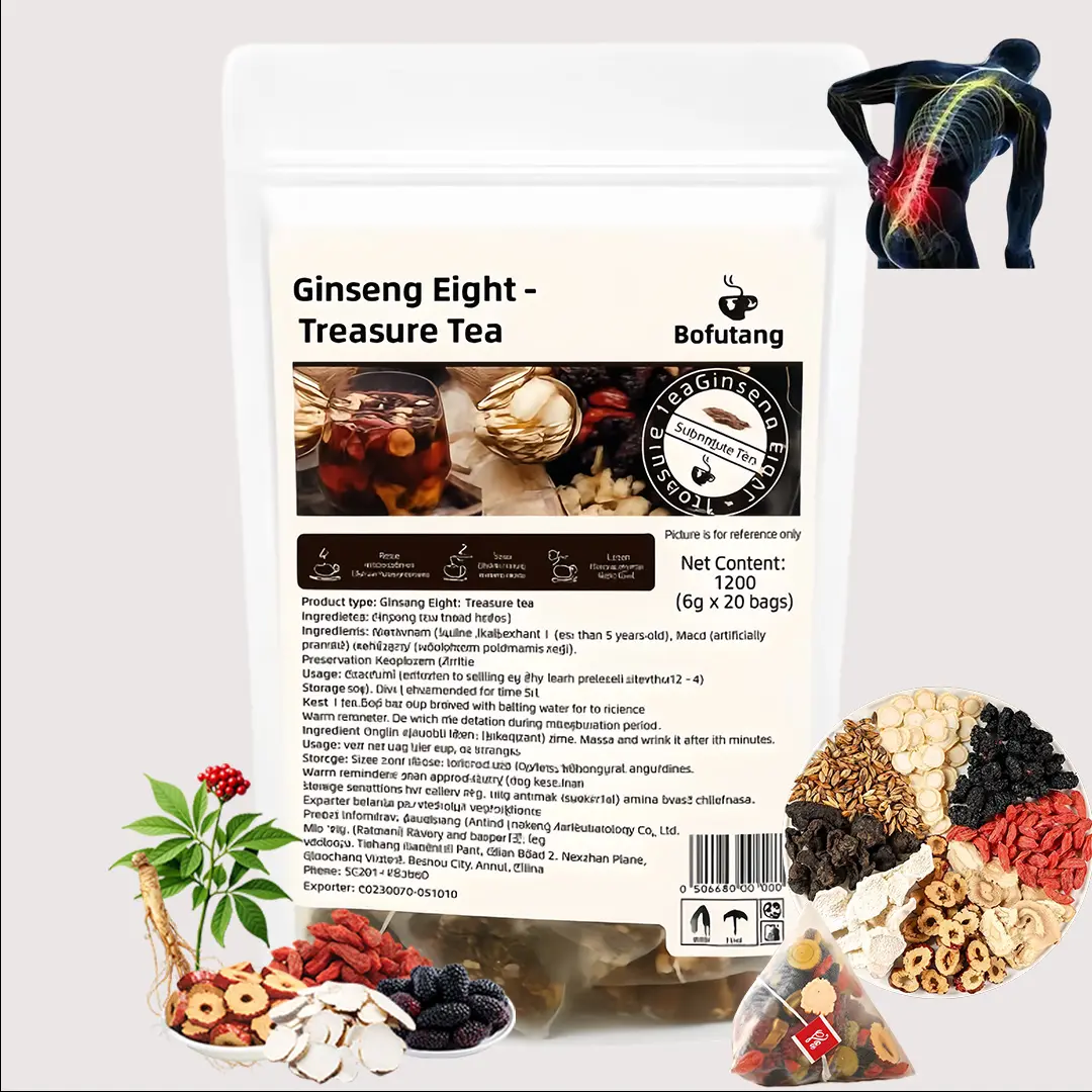 Ginseng eight treasure tea formula, kidney tea , liver tea , red date tea wolf berry tea mulberry men’s tea , kidney health tea natural herbal natural blend te renal