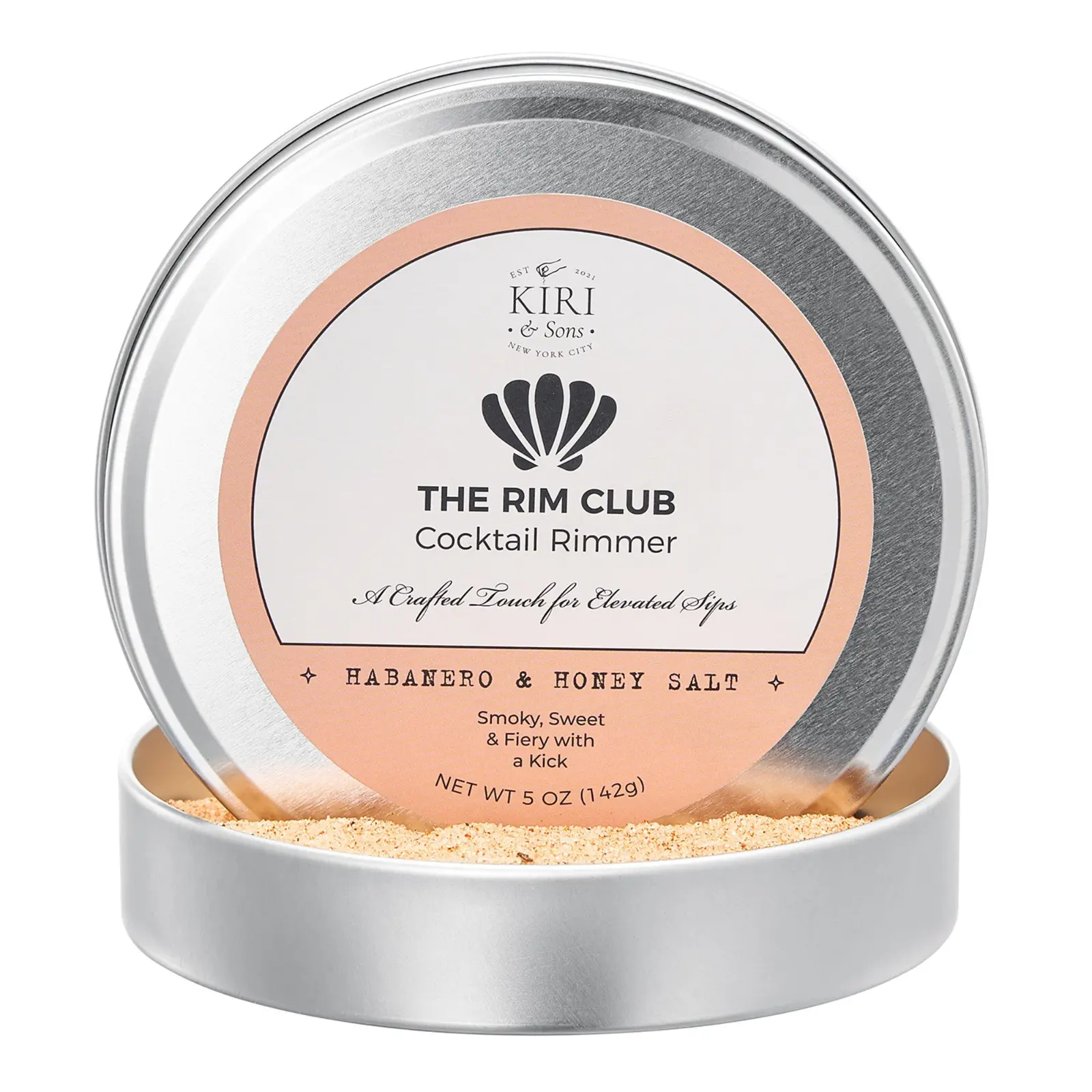 Kiri & Sons Thec Salt for Margaritas, Tequila Shots, Bloody Marys & Craft Cocktails, Gift on Parties, Home Bars, Brunches & Events - Habanero & Honey 5oz